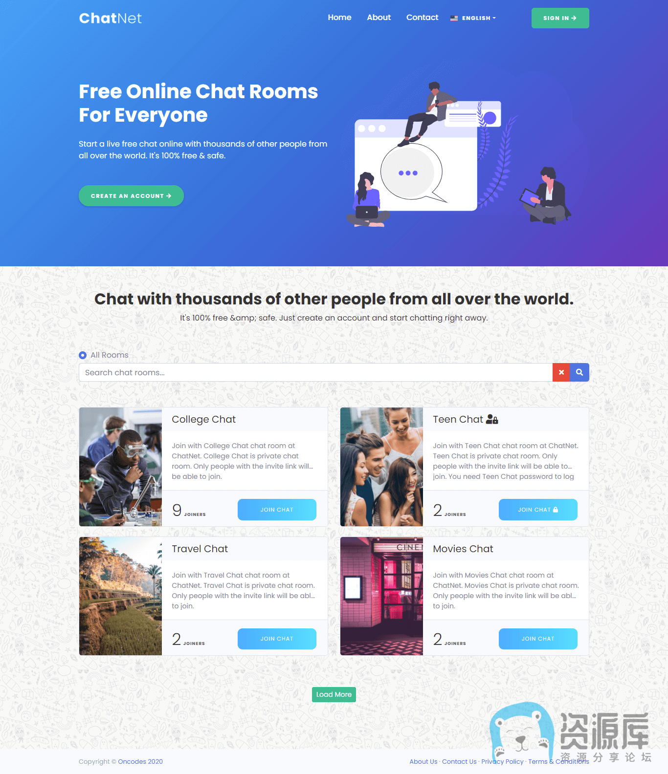 ChatNet -PHP聊天室和私人聊天程序 v1.9-视觉 - 全网资源整合平台 | 网赚教程 项目分享 写真集 软件下载