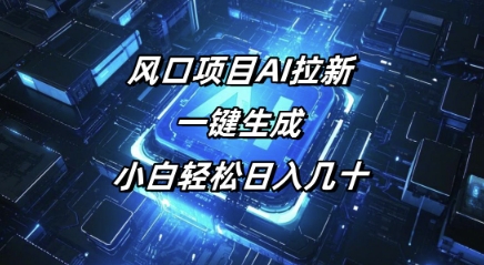 风口项目AI拉新，一键生成，小白轻松日入几十-视觉 - 全网资源整合平台 | 网赚教程 项目分享 写真集 软件下载
